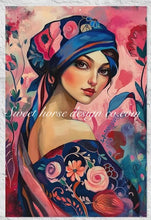 Load image into Gallery viewer, Matte Poster-Art  Deco Woman- Bohemian Woman-Gypsy Woman- assorted sizes- Great Adirondack