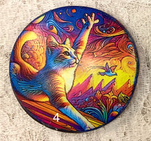 Load image into Gallery viewer, 2”  Pin-Brooch- Yoga Cats-assorted-Great Adirondack Yarn-jewelry- price per pin