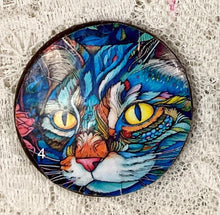 Load image into Gallery viewer, 1.5” Button-Colorful Cats- assorted - Great Adirondack Yarn -price per button