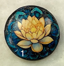 Load image into Gallery viewer, 1.18” Leather Buttons -Lotus - assorted -Bohemian- Great Adirondack Yarn-price is per button