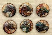 Load image into Gallery viewer, 1.18” Buttons-Dragons- assorted- Handcrafted -Great Adirondack-price is per button