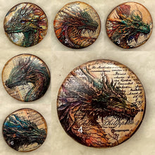 Load image into Gallery viewer, 1.18” Buttons-Dragons- assorted- Handcrafted -Great Adirondack-price is per button