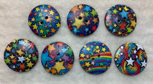 Load image into Gallery viewer, 1.18” Buttons-Stars-Rainbow-celestial- assorted- Handcrafted -Great Adirondack-price is per button