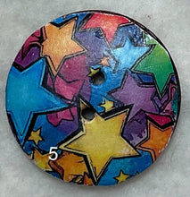 Load image into Gallery viewer, 1.18” Buttons-Stars-Rainbow-celestial- assorted- Handcrafted -Great Adirondack-price is per button