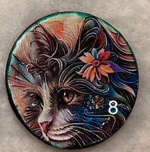 Load image into Gallery viewer, 1.18” Buttons-Art cats-rainbow quilled- assorted- Handcrafted -Great Adirondack-price is per button