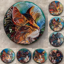 Load image into Gallery viewer, 1.18” Buttons-Art cats-rainbow quilled- assorted- Handcrafted -Great Adirondack-price is per button