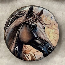 Load image into Gallery viewer, 1.18” Buttons-colorful Horses-browns-grays- assorted- Handcrafted -price is per button