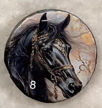 Load image into Gallery viewer, 1.18” Buttons-colorful Horses-browns-grays- assorted- Handcrafted -price is per button