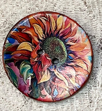 Load image into Gallery viewer, 1.18” Buttons-sunflowers- assorted- Handcrafted -price is per button