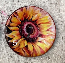 Load image into Gallery viewer, 1.18” Buttons-sunflowers- assorted- Handcrafted -price is per button