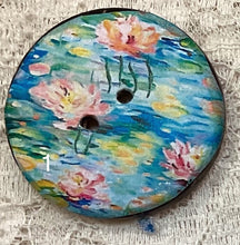 Load image into Gallery viewer, 1.18” Buttons-Water lilies-Monet- assorted- Handcrafted -price is per button