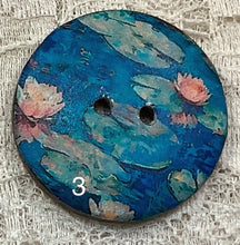 Load image into Gallery viewer, 1.18” Buttons-Water lilies-Monet- assorted- Handcrafted -price is per button