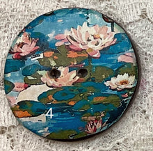 Load image into Gallery viewer, 1.18” Buttons-Water lilies-Monet- assorted- Handcrafted -price is per button