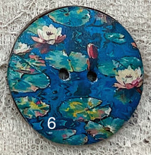 Load image into Gallery viewer, 1.18” Buttons-Water lilies-Monet- assorted- Handcrafted -price is per button