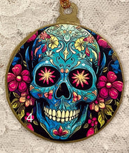 Load image into Gallery viewer, 3” ornaments- Day of the Dead- Sugar Skulls- assorted-2- holiday-Christmas-gift-price per ornament