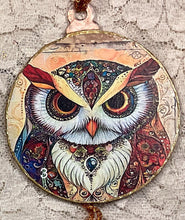 Load image into Gallery viewer, 3” ornaments- Owls- assorted- zen doodles-holiday-Christmas-gift-price per ornament