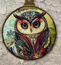 Load image into Gallery viewer, 3” ornaments- Owls- assorted- zen doodles-holiday-Christmas-gift-price per ornament