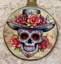 Load image into Gallery viewer, 3” ornaments- Day of the Dead- Sugar Skulls- assorted-holiday-Christmas-gift-price- per ornament