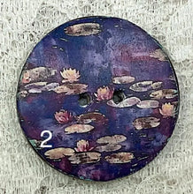Load image into Gallery viewer, 1.18” Buttons- Water Lilies-Claude Monet style-assorted 1thru 7-Great Adirondack-handcrafted-price is per button