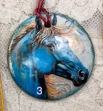 Load image into Gallery viewer, 3” ornaments-Horses-assorted-2-holiday-Christmas-gift-price per ornament -special occasion