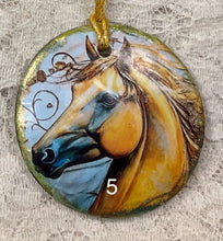 Load image into Gallery viewer, 3” ornaments-Horses-assorted-2-holiday-Christmas-gift-price per ornament -special occasion