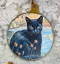 Load image into Gallery viewer, 3” ornaments- Cats-Van Gogh style- assorted- holiday-Christmas-gift-price per ornament