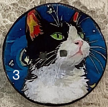Load image into Gallery viewer, 1.18” Buttons- Back and White cats--assorted-Great Adirondack-handcrafted-price is per button