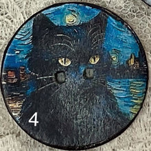 Load image into Gallery viewer, 1.18” Buttons- Back and White cats--assorted-Great Adirondack-handcrafted-price is per button