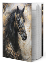Load image into Gallery viewer, Gothic Horse-Hardcover journal-5.75” x8”- notebook-sketchbook-diary- recipe book-gift