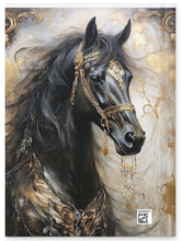 Load image into Gallery viewer, Gothic Horse-Hardcover journal-5.75” x8”- notebook-sketchbook-diary- recipe book-gift