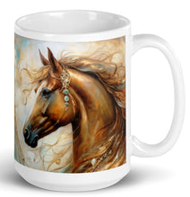 Load image into Gallery viewer, Horse Mug-assorted prints - White glossy mug- Great Adirondack Yarn