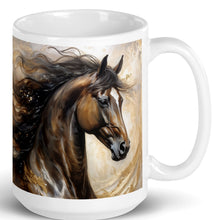 Load image into Gallery viewer, Horse Mug-assorted prints - White glossy mug- Great Adirondack Yarn