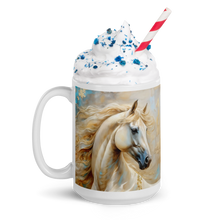 Load image into Gallery viewer, Horse Mug-assorted prints - White glossy mug- Great Adirondack Yarn