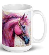 Load image into Gallery viewer, Horse Mug- more assorted prints- White glossy mug- Great Adirondack Yarn