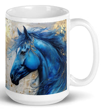 Load image into Gallery viewer, Horse Mug- more assorted prints- White glossy mug- Great Adirondack Yarn