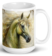 Load image into Gallery viewer, Horse Mug- more assorted prints- White glossy mug- Great Adirondack Yarn