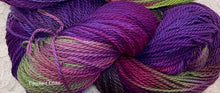 Load image into Gallery viewer, Organic Cotton Yarn 300 yds dk wt Hand Dyed Colors-Eggplant Eddie-Fiesta- Great Adirondack