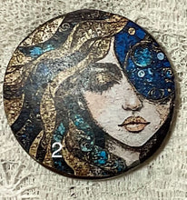 Load image into Gallery viewer, 1.18” buttons -Art Deco womans face-assorted-Great Adirondack-handcrafted-price is per button