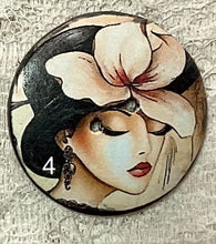 Load image into Gallery viewer, 1.18” buttons -Art Deco womans face-assorted-Great Adirondack-handcrafted-price is per button