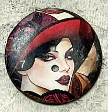 Load image into Gallery viewer, 1.18” buttons -Art Deco womans faces-assorted-Great Adirondack-handcrafted-price is per button