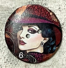 Load image into Gallery viewer, 1.18” buttons -Art Deco womans faces-assorted-Great Adirondack-handcrafted-price is per button