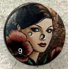 Load image into Gallery viewer, 1.18” buttons -Art Deco womans faces-assorted-Great Adirondack-handcrafted-price is per button
