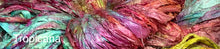 Load image into Gallery viewer, Sari Silk Yarn -50 yds- hand dyed speckled colors- Rainbow-Tropicana-Southwest-Avacado Annie-Great Adirondack