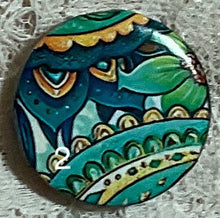 Load image into Gallery viewer, 1.18” or 1.50” Buttons- colorful swirls-paisleys -assorted-Great Adirondack- handcrafted-price is per button