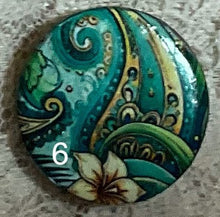Load image into Gallery viewer, 1.18” or 1.50” Buttons- colorful swirls-paisleys -assorted-Great Adirondack- handcrafted-price is per button