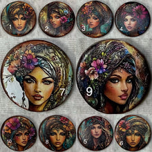 Load image into Gallery viewer, 1.18” or 1.50” Buttons-faces-bohemian women-assorted- Handcrafted -price is per button