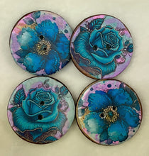 Load image into Gallery viewer, 1” Buttons-Bejeweled Flowers -Handcrafted Great Adirondack Yarn