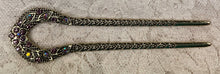 Load image into Gallery viewer, Rhinestone Shawl Pins -Hair Pins  5” - 2  colors- Great Adirondack