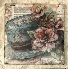 Load image into Gallery viewer, Drink Coaster-Ceramic Tile  -Vintage prints- jackets-hats- 4.25” x4.25”  Great Adirondack Yarn co.