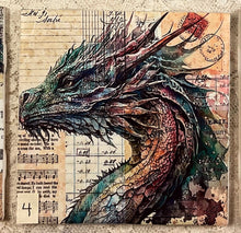 Load image into Gallery viewer, Drink Coaster- Ceramic Tile-4.25” x4.25”  Dragons-1 thru 5-Great Adirondack Yarn co.